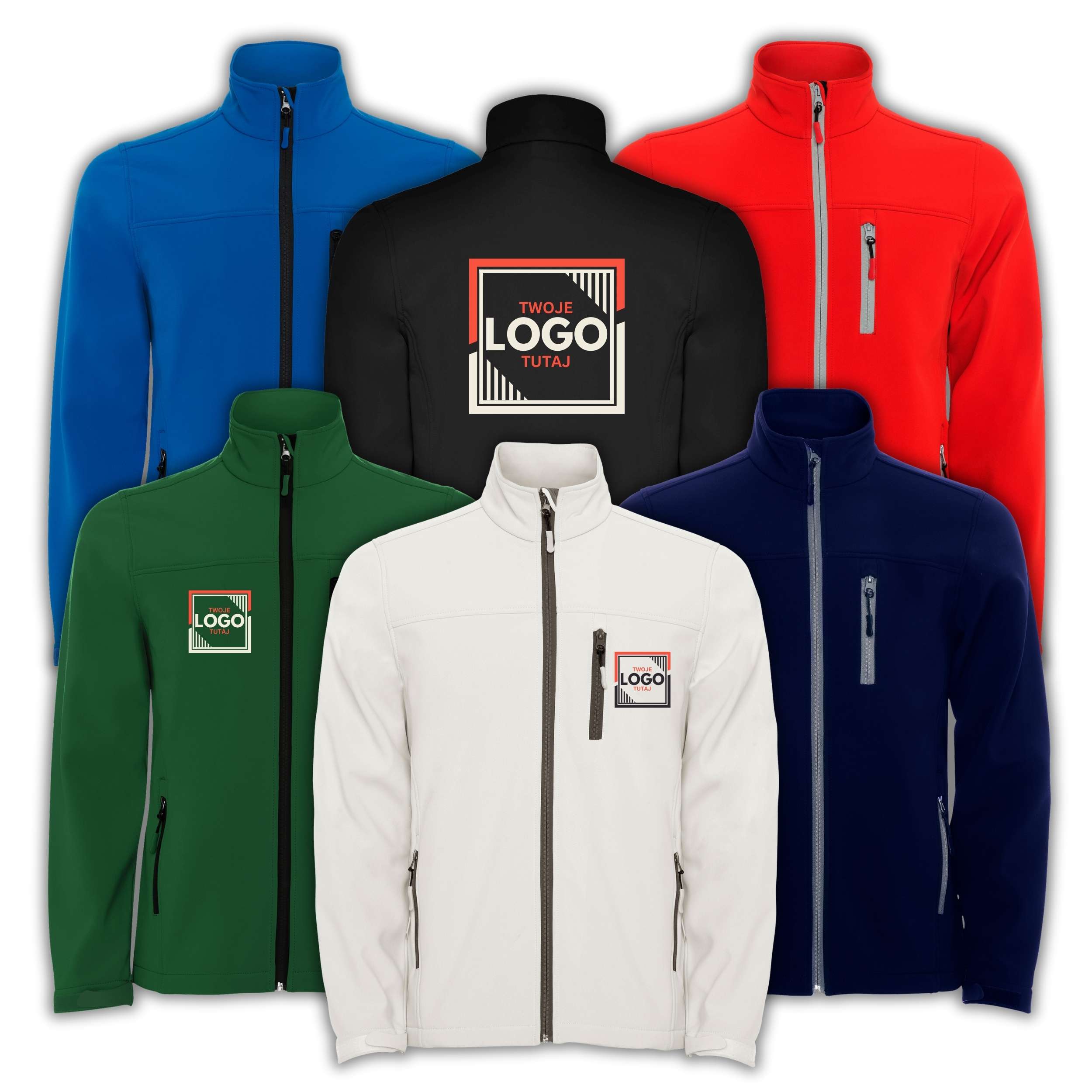 biała koszulka z logo na piersi